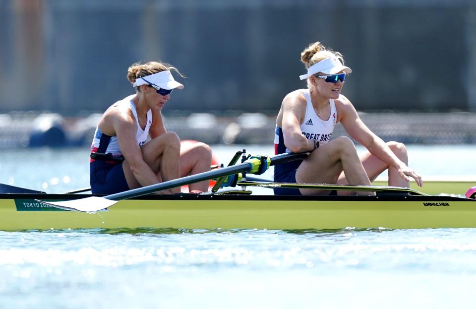 Great Britain’s Helen Glover (left) and Polly Swann will be out for a medal on Thursday (Mike Egerton/PA) (PA Wire)