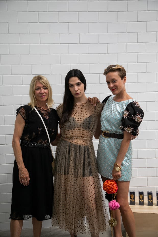 <em>Chloë Sevigny at Dover Street Market L.A. with Kim Gordon and Alia Raza. Photo: Courtesy of Dover Street Market</em>