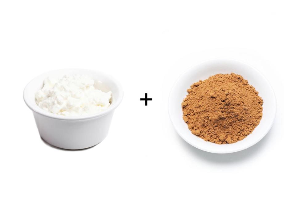 Cottage cheese with cinnamon