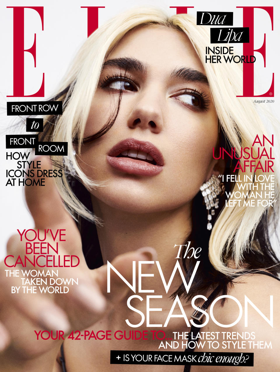 Dua Lipa on the cover of Elle magazine (Elle/Zoey Grossman/PA)