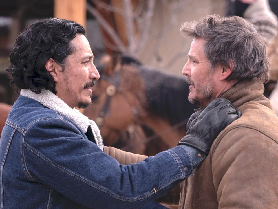 Gabriel Luna (left) and Pedro Pascal in HBO’s ‘The Last of Us’ (Liane Hentscher/HBO)