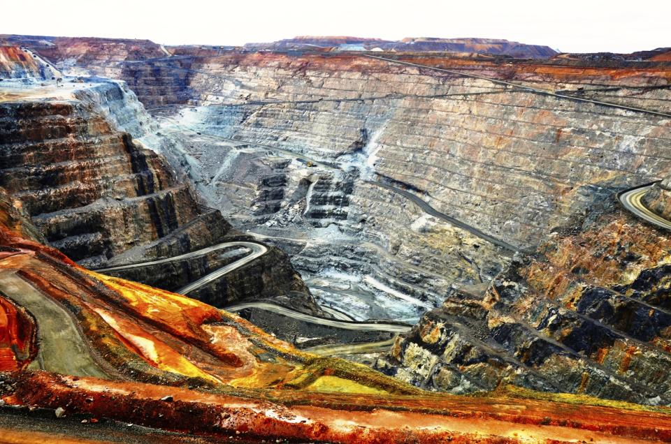 An open pit mine.