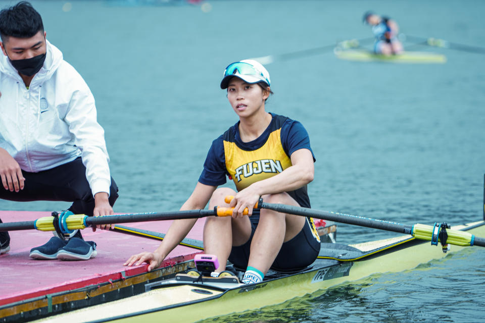 黃義婷奪得今年全大運划船女子單人雙槳金牌。(中華民國大專院校體育總會提供)