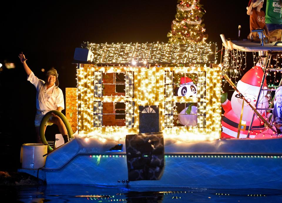 The Manatee River Holiday Boat Parade, pictured here in 2021, will return Dec. 9.