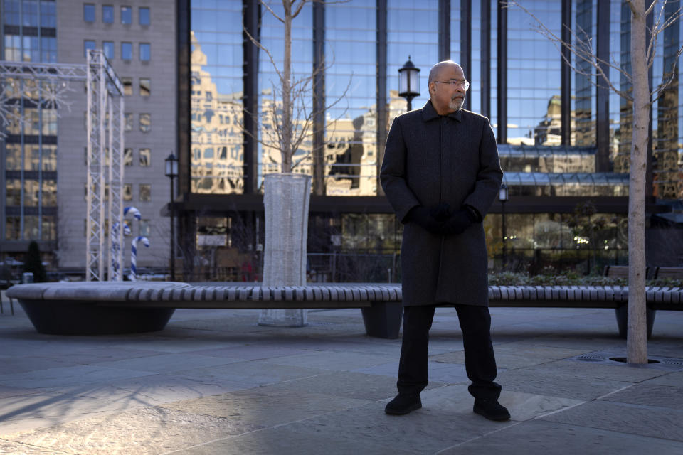 Associated Press reporter Gary Fields poses for a portrait at a public park, Wednesday, Dec. 20, 2023, in Washington. (AP Photo/Mark Schiefelbein)