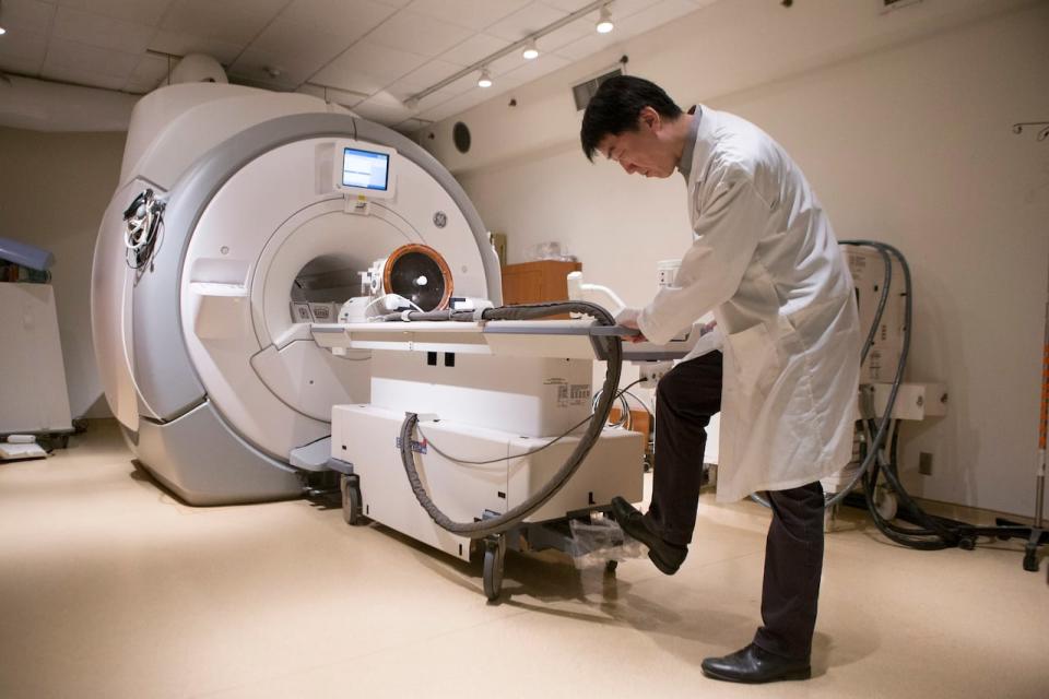 Conventional MRI machines like the one seen here require special rooms, reinforced floors, and have logistical challenges. The portable MRI is more accessible and saves time, Ontario doctors say.