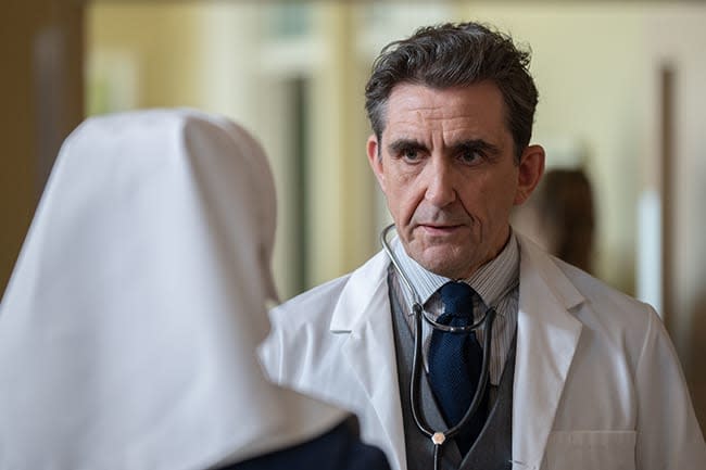 Stephen McGann looks at Sister Julienne in Call the Midwife