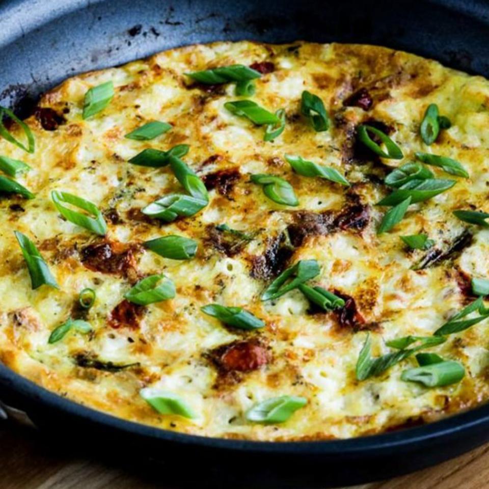 Asparagus and Tomato Frittata with Havarti and Dill