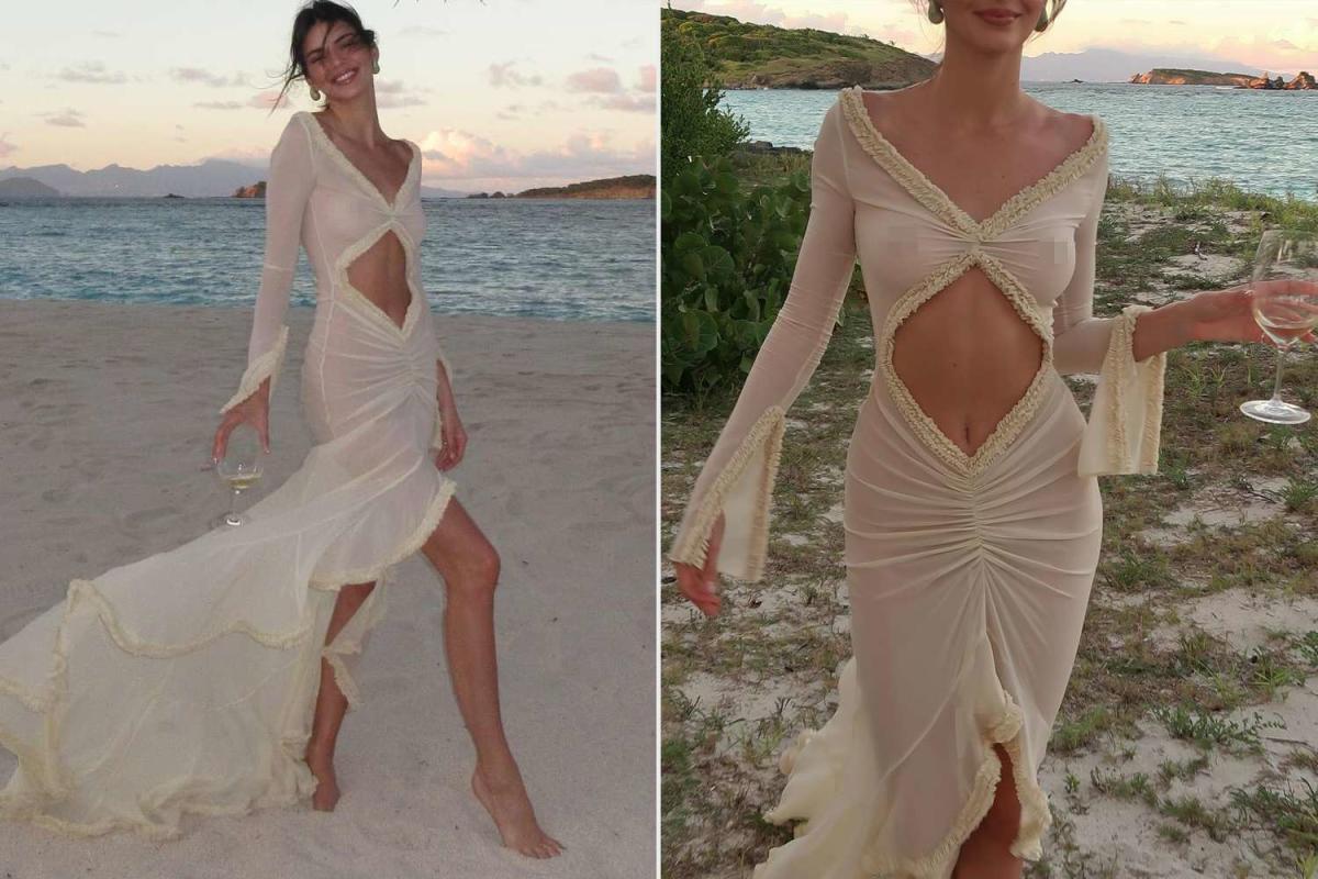 Kendall Jenner porte une robe découvrant les tétons tout en se liant au bord de la plage avec Hailey Bieber après Bad Bunny Split