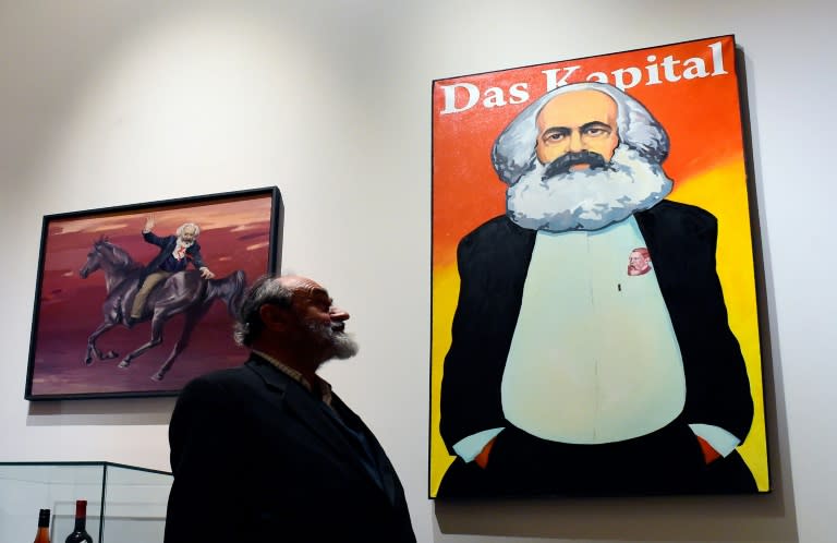 Hundreds of images of Marx have been brought together for the exhibition in Saint Petersburg