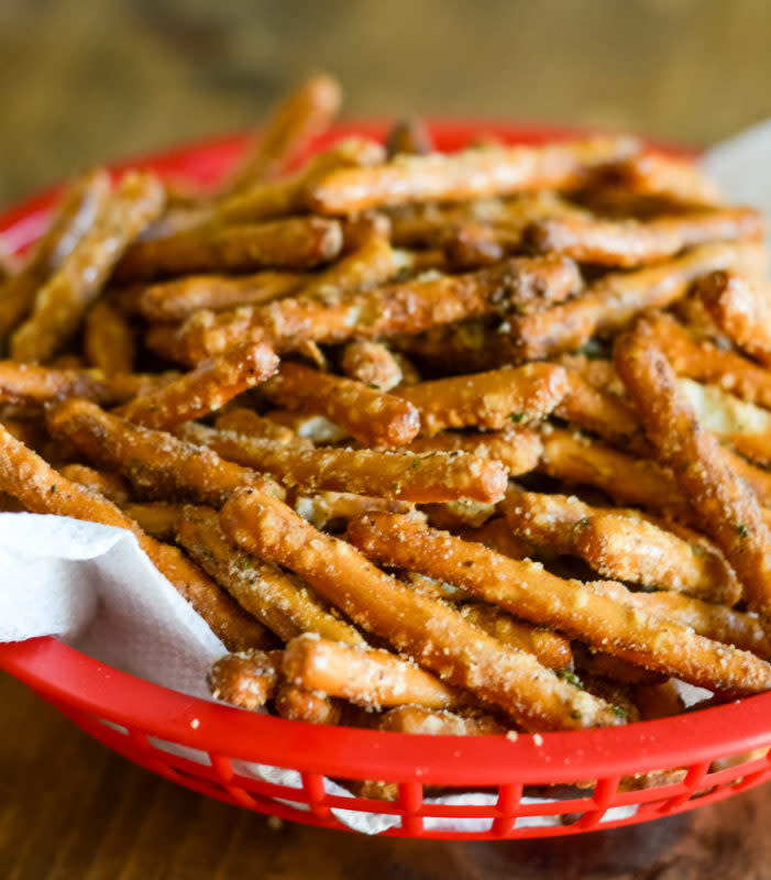 <p>Air Fryer Fanatics</p><p>Make an easy snack with these air fryer-seasoned pretzels! They can also be made gluten-free too.</p><p><strong>Get the recipe: <a href="https://airfryerfanatics.com/air-fryer-seasoned-pretzels-gluten-free/" rel="nofollow noopener" target="_blank" data-ylk="slk:Air Fryer Seasoned Pretzels;elm:context_link;itc:0;sec:content-canvas" class="link ">Air Fryer Seasoned Pretzels</a></strong></p>