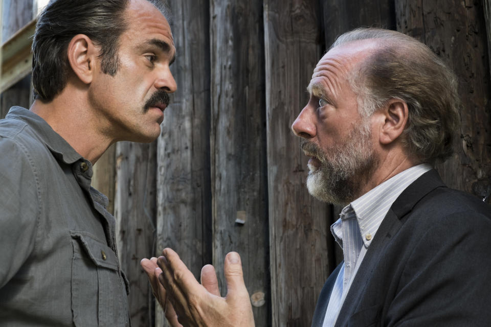 Steven Ogg as Simon (left), and Xander Berkeley as Gregory (right). (Photo: Gene Page/AMC)