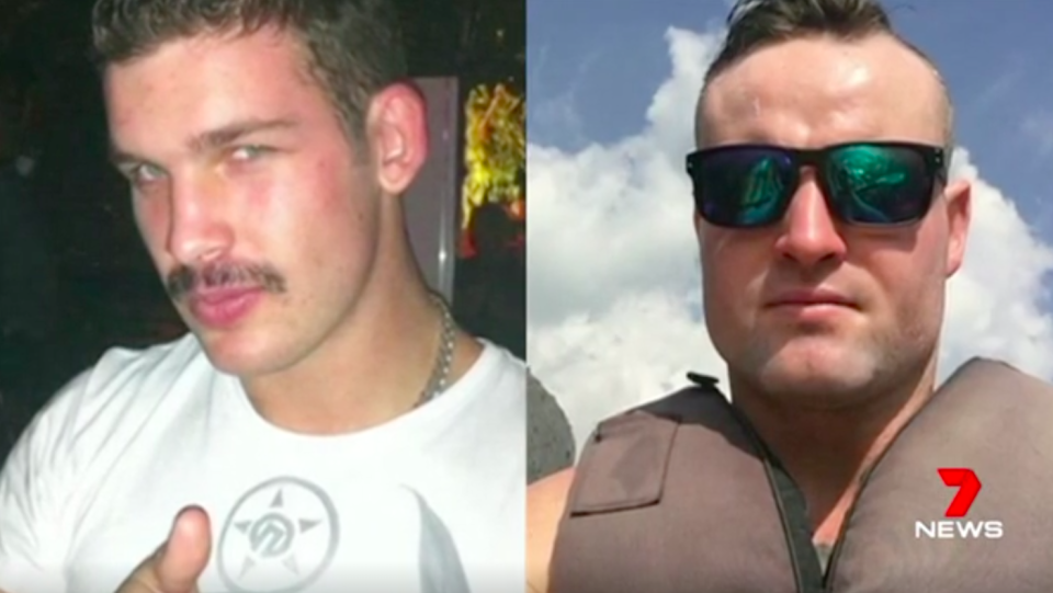 The accused, Milo Wild (left), and Jordan Byrne (right) are believed to have dated the same woman. Source: 7 News