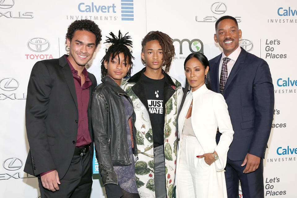 Trey, Willow, Jaden, and Jada Pinkett Smith