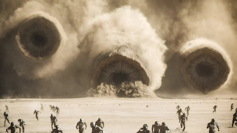 Sandworms in 'Dune: Part Two'