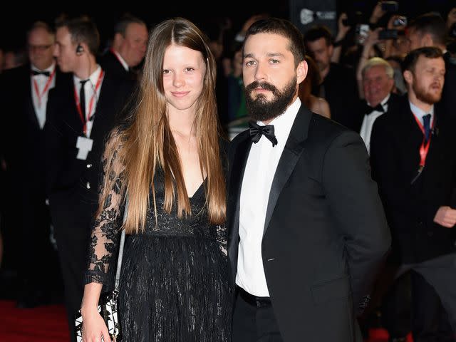 Gareth Cattermole/Getty Mia Goth and actor Shia LeBeouf attend the closing night European Premiere gala red carpet arrivals for "Fury" during the 58th BFI London Film Festival at Odeon Leicester Square on October 19, 2014 in London, England