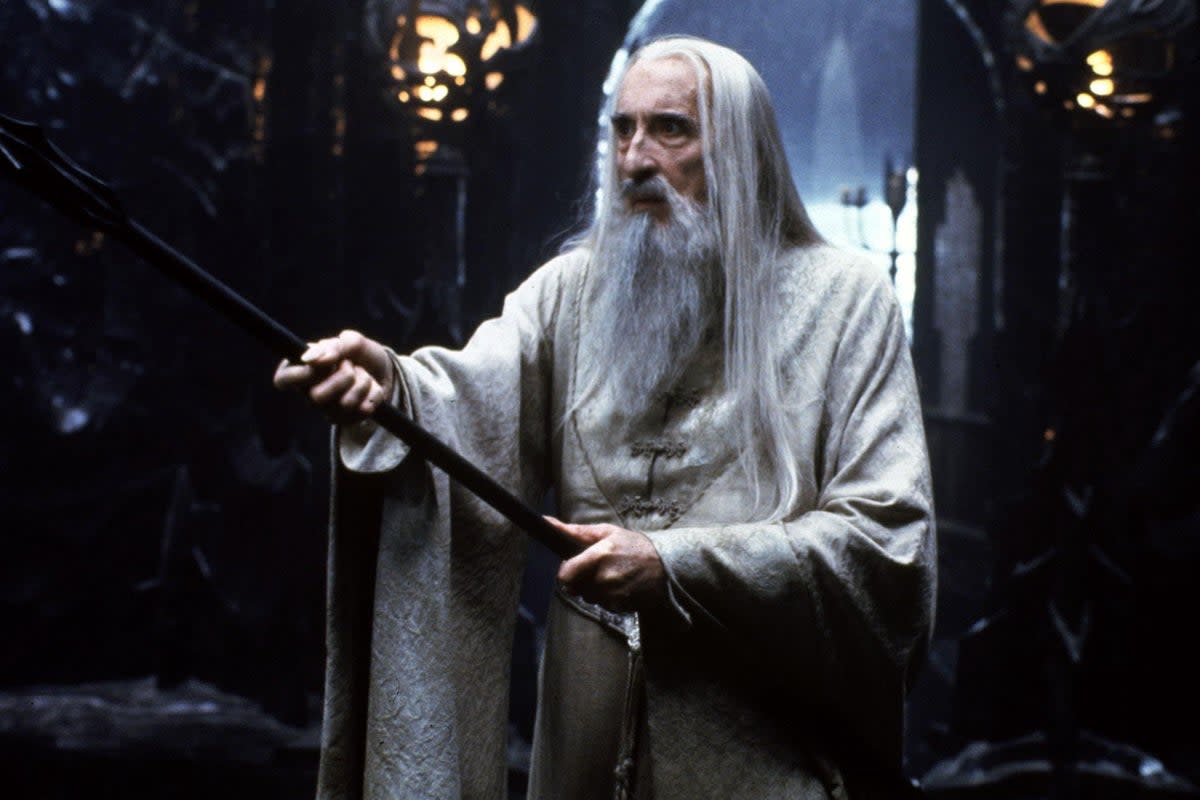 The late Christopher Lee as the evil Saruman in Peter’s Jackson’s The Lord of the Rings trilogy  (European Press Agency / PA)