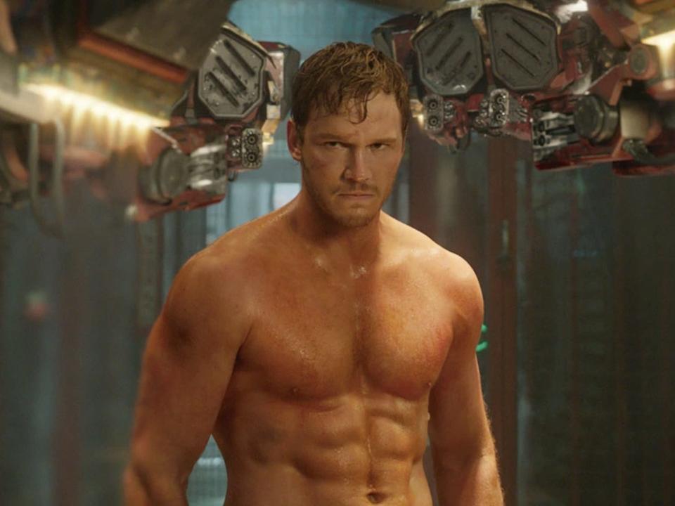 Chris Pratt as Star Lord in "Guardians of the Galaxy."