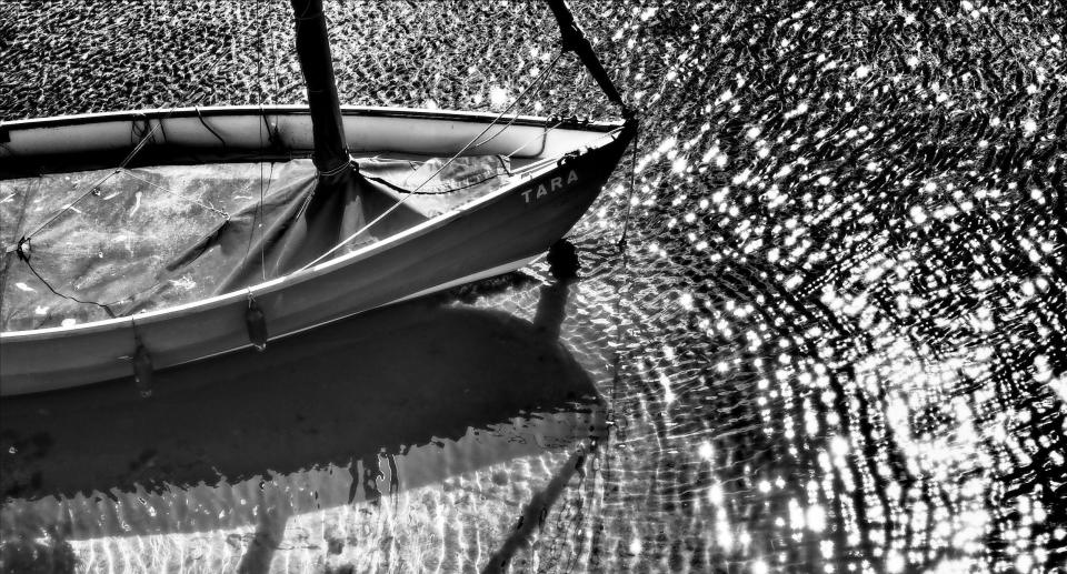 A boat at Dunbar Harbour, Scotland