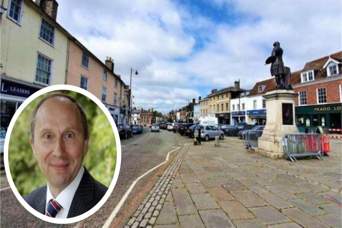 Cllr John Ward has said he is "appalled" as proposals to introduce a seasonal closure of parking spaces in Sudbury have been withdrawn <i>(Image: Newsquest/Babergh District Council)</i>