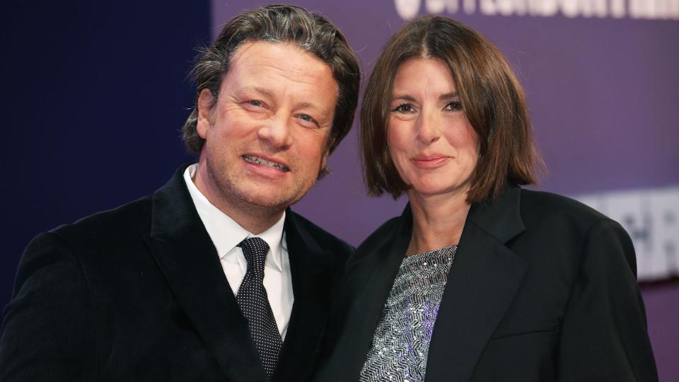 Jools and Jamie Oliver at film premiere in black