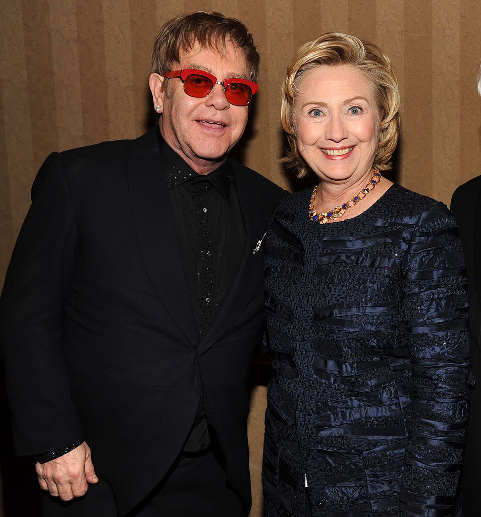 Elton John and Hillary Rodham Clinton