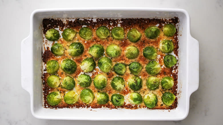 baked brussels sprouts with cheese