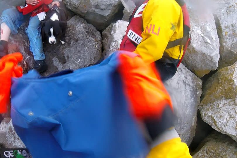 Rescue off coast at Rhos-on-Sea