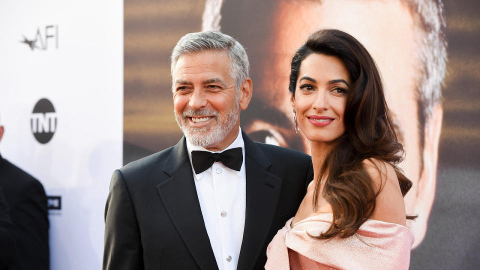 George and Amal Clooney on the red carpet