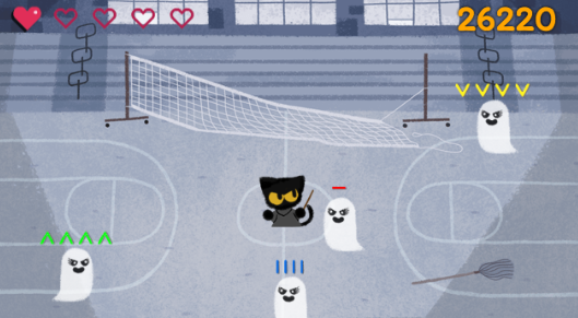 CNET on X: Google scares up a cute game for its #Halloween doodle    / X