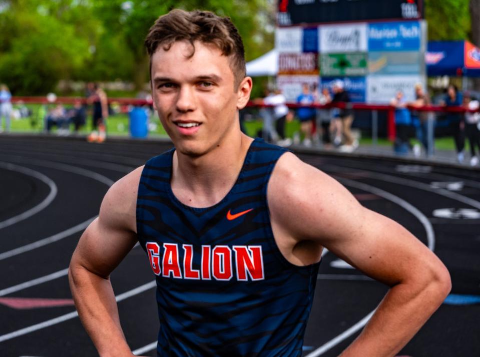 Galion sophomore Jacob Chambers swept the 100 and 200 dashes in Thursday’s Mid-Ohio Athletic Conference track and field meet.