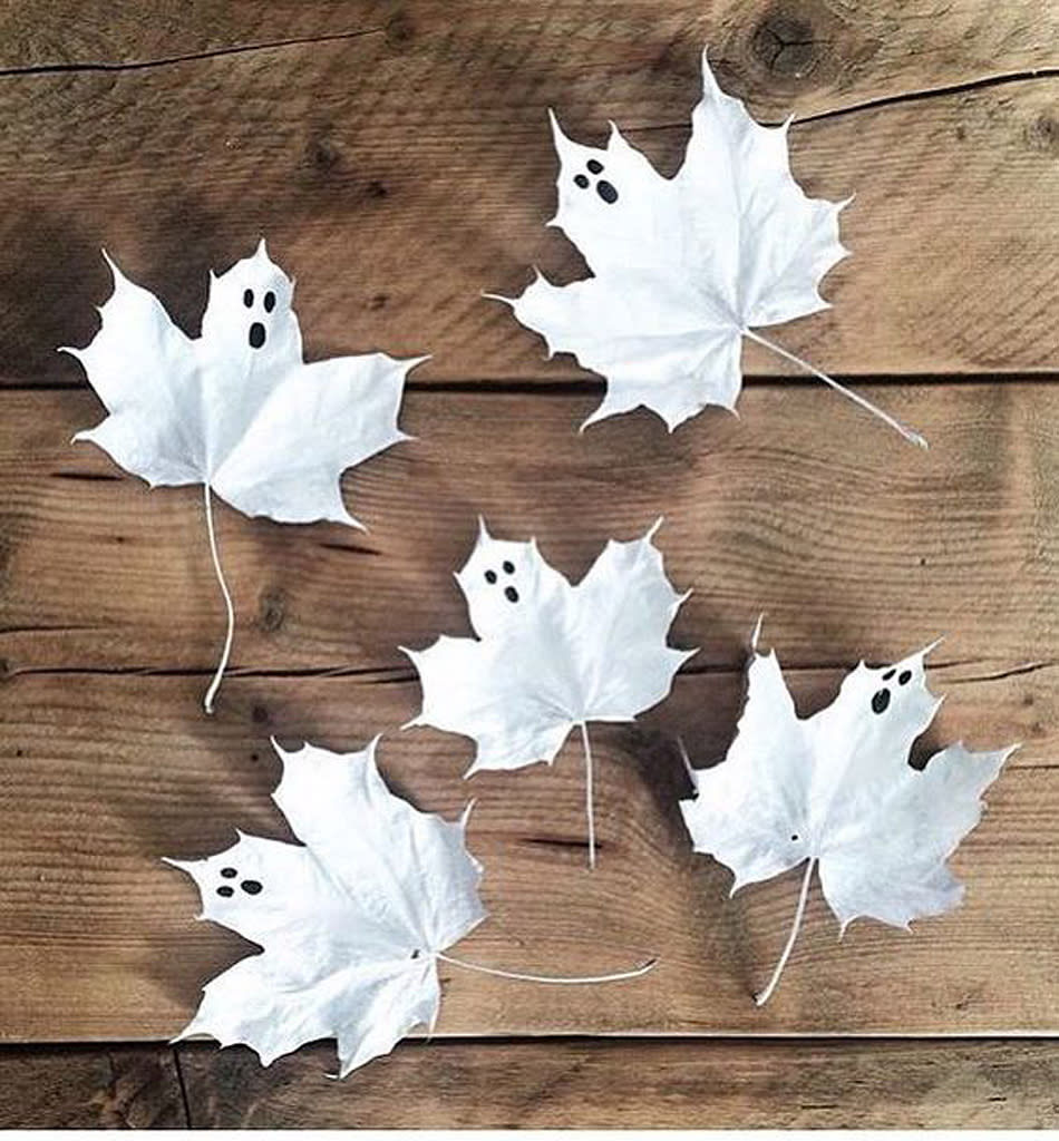 DIY Halloween Enfant avec des feuilles