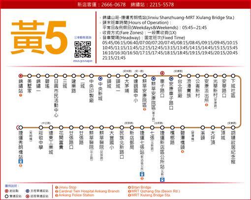 930調整為黃5、黃6。（圖／新北市政府交通局提供）