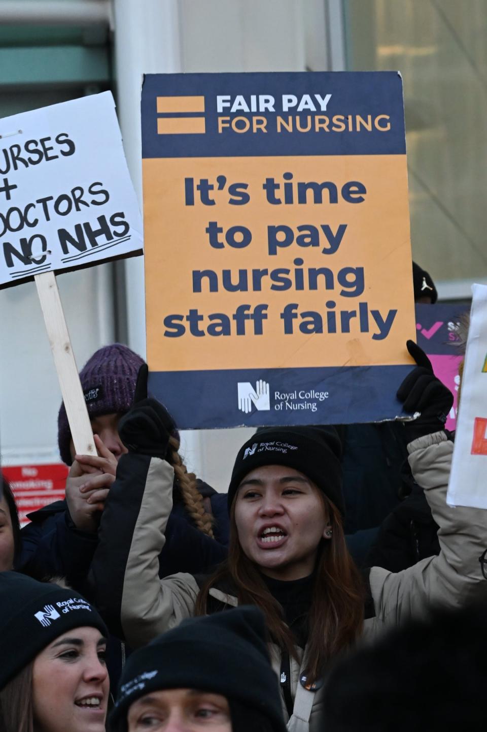 Nurses strike on Wednesday at UCH in Euston London (Jeremy Selwyn)