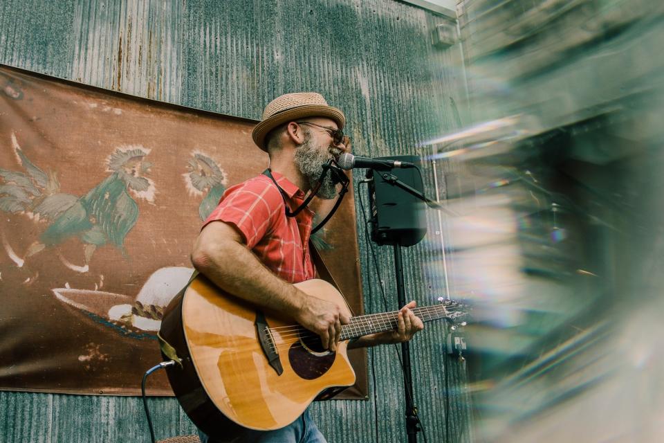 Blues singer Justin Howl plays Blue Tavern on Tuesday, Jan. 24, 2024.