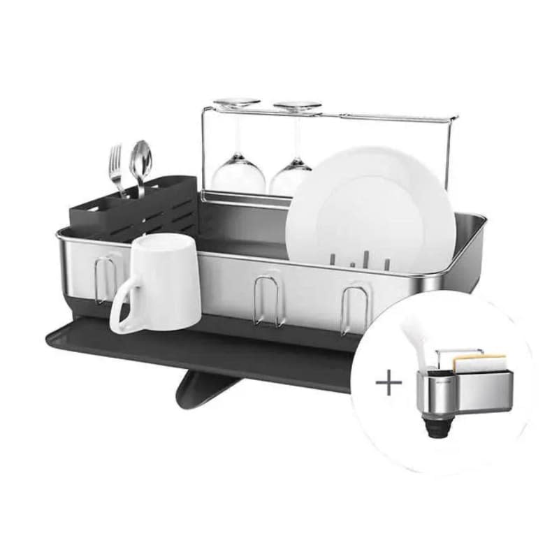 Simplehuman Steel Frame Dishrack and Sink Caddy