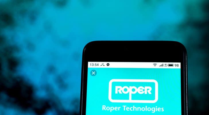 Image of Roper Technologies logo visible on display screen