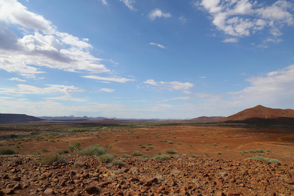 <p>The spectacular view from the top of a vista in the Palmwag concession. The terrain reminded me of the southwest United States. (Photo: Gordon Donovan/Yahoo News) </p>