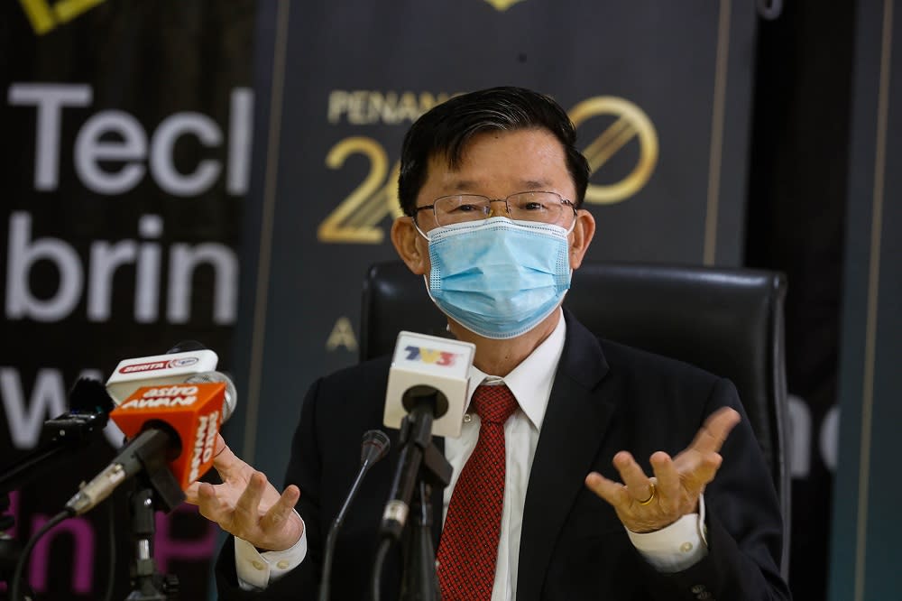 Penang Chief Minister Chow Kon Yeow said the decisions made at the meeting are focused on those returning from states that are red or yellow zones. — Picture by Sayuti Zainudin