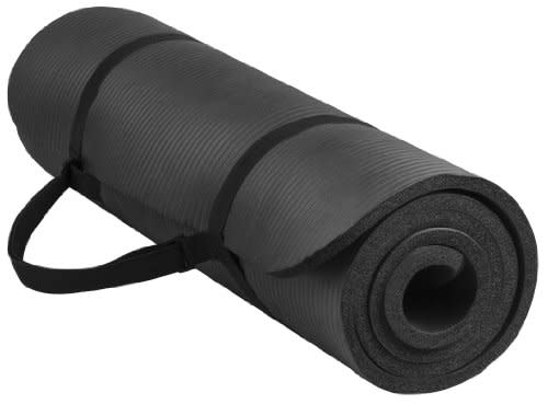 BalanceFrom BFGY-AP6BLK Go Yoga All Purpose Anti-Tear Exercise Yoga Mat with Carrying Strap, Black, One Size (Amazon / Amazon)