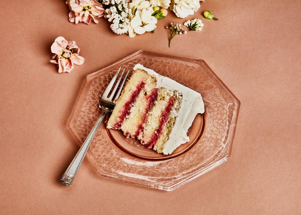 Prince Harry and Meghan Markle are getting married, which seemed like a good reason to bake a lemon and elderflower cake with raspberry filling and buttercream frosting.