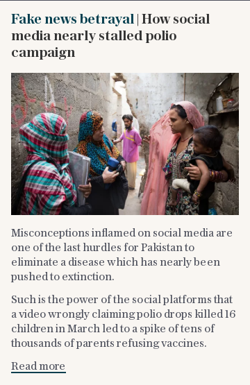 Fake news betrayal | How social media nearly stalled polio campaign