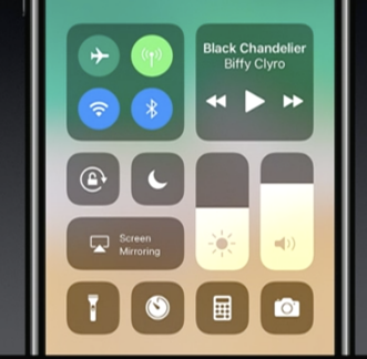 The new, customizable, somewhat ugly Control Center.