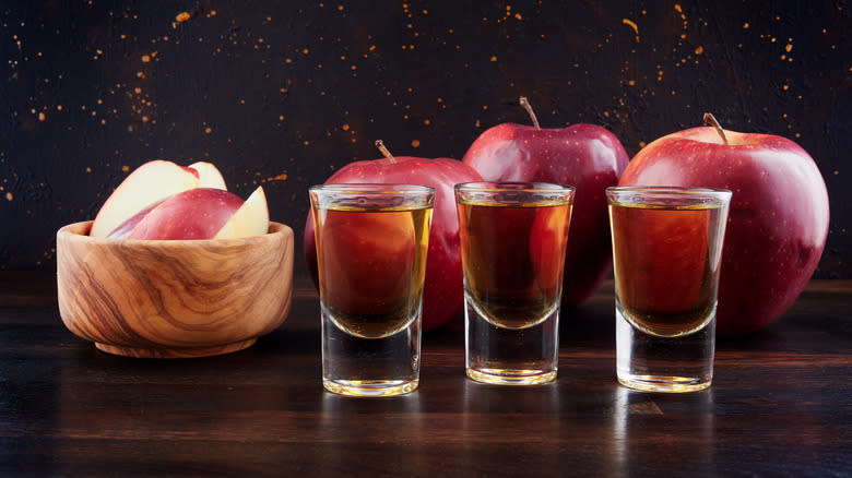 Apples with three shots