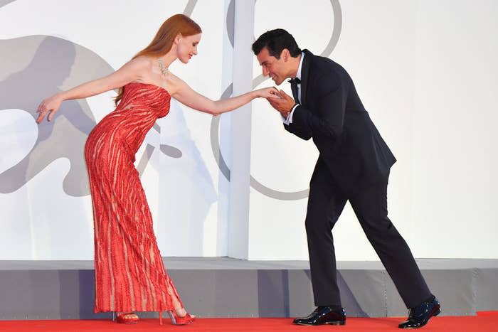 Jessica Chastain and Oscar Isaac attend the red carpet of the movie "Scenes From a Marriage (Ep. 1 and 2)"