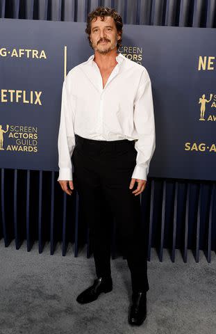 <p>Frazer Harrison/Getty </p> Pedro Pascal