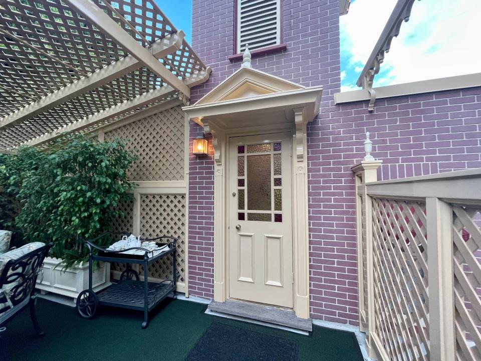 patio attached to walt disney's apartment at disneyland