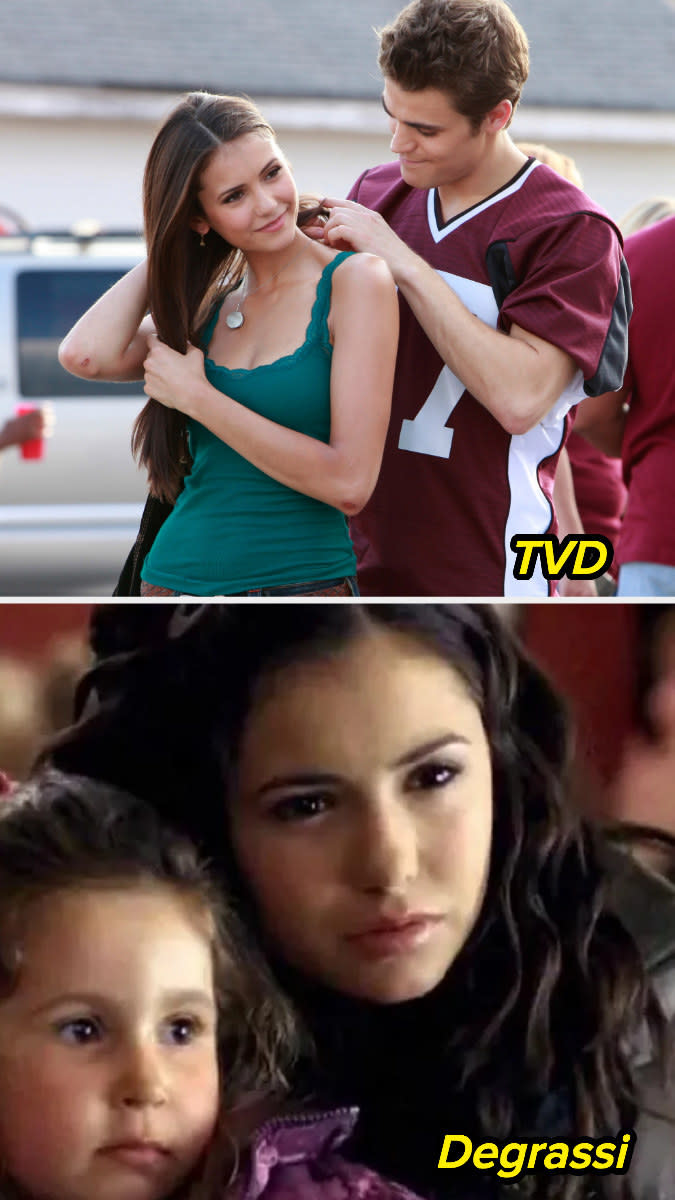 Nina Dobrev in "The Vampire Diaries" and "Degrassi: The Next Generation"