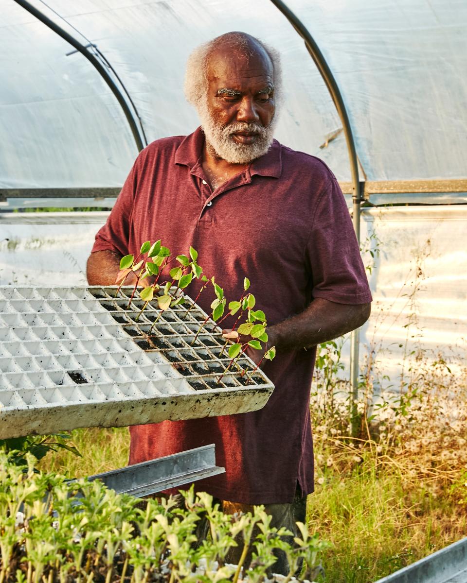 Jackie Frazier at Barefoot Farms on the island of St. Helena in South Carolina