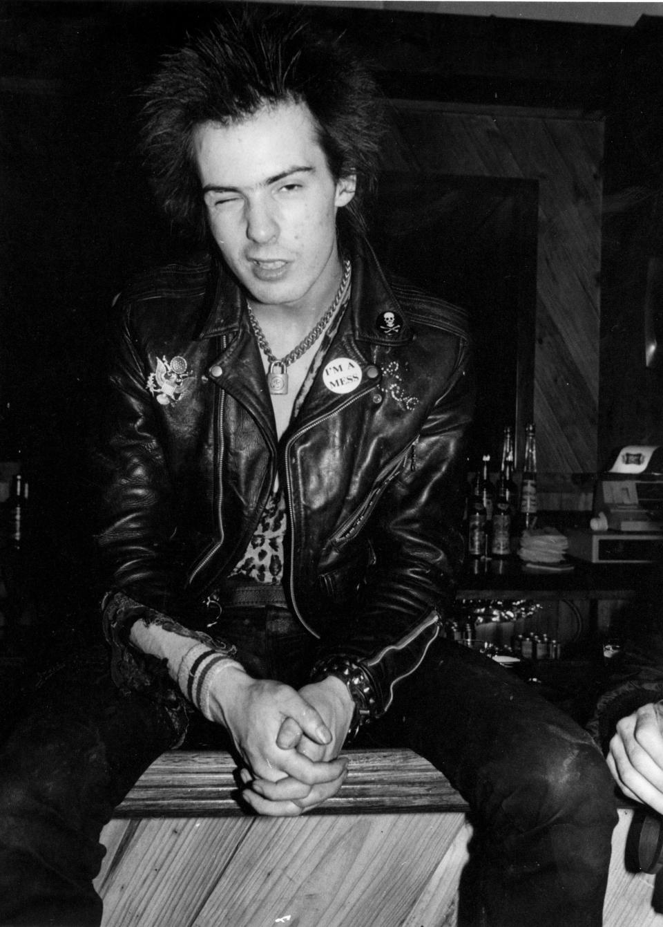 Sid Vicious winking